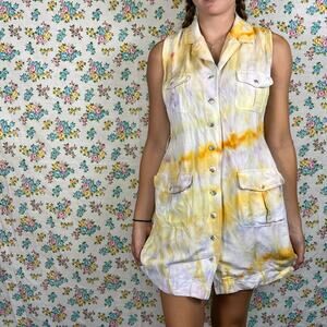 Innovation sport hand dyed upcycled mini dress size 6